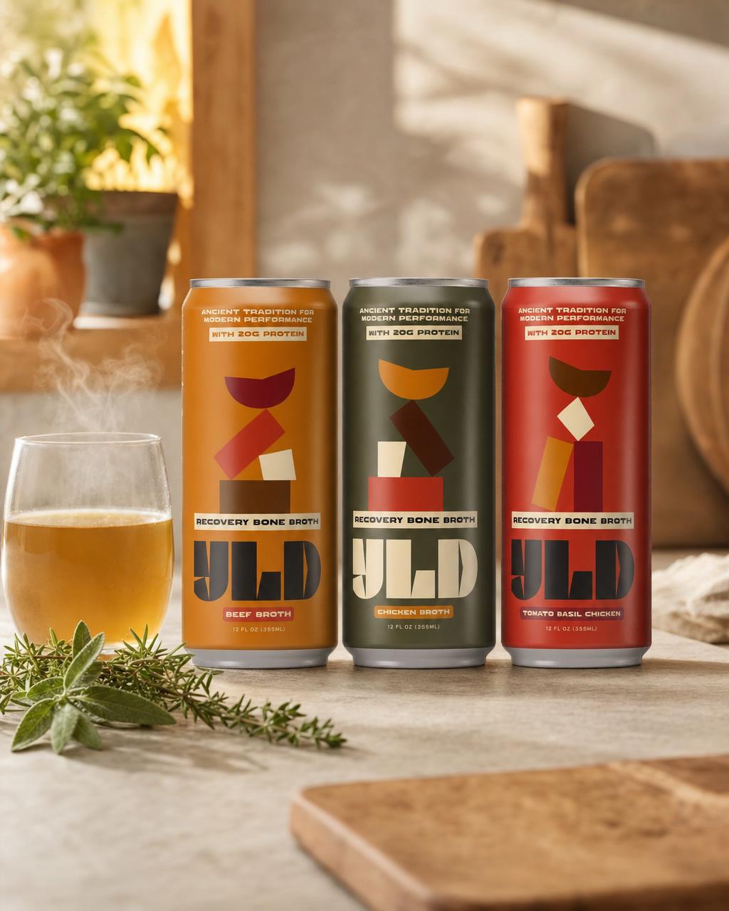 YLD variety pack, three flavors